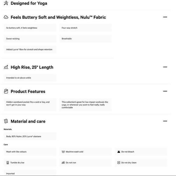 LULULEMON ALIGN HIGH-RISE 25” LEGGINGS IN WATER BLOSSOM WOMEN SIZE 2 NWT NULU - Picture 5 of 8